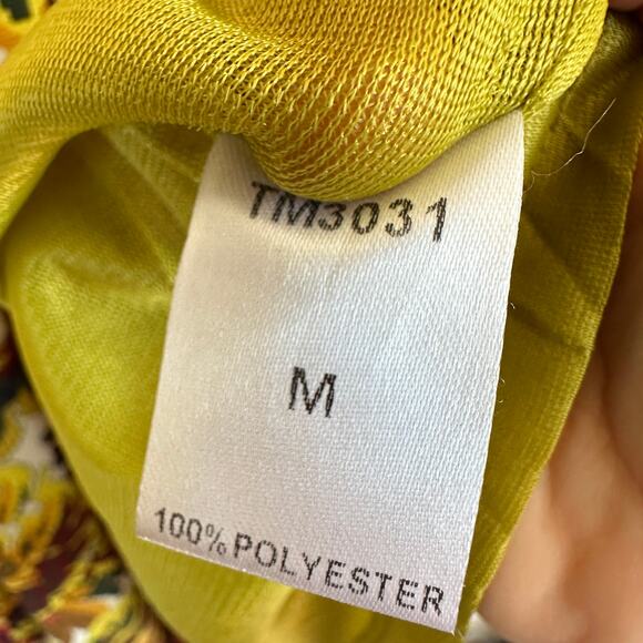 THML Womens Floral Print Button Front V-Neck Short Sleeve Flowy Dress Size M - Picture 12 of 12